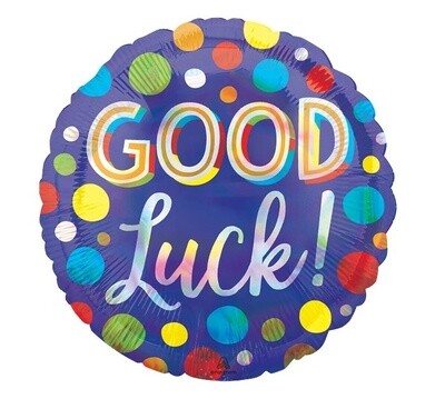 Foil Balloon - Good Luck Dots - 18&quot;