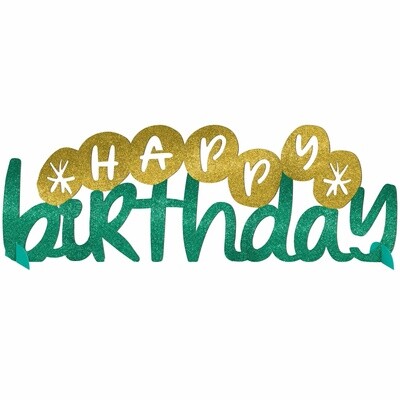 Table Decoration - Glitter - Happy Cake Day - 1pc