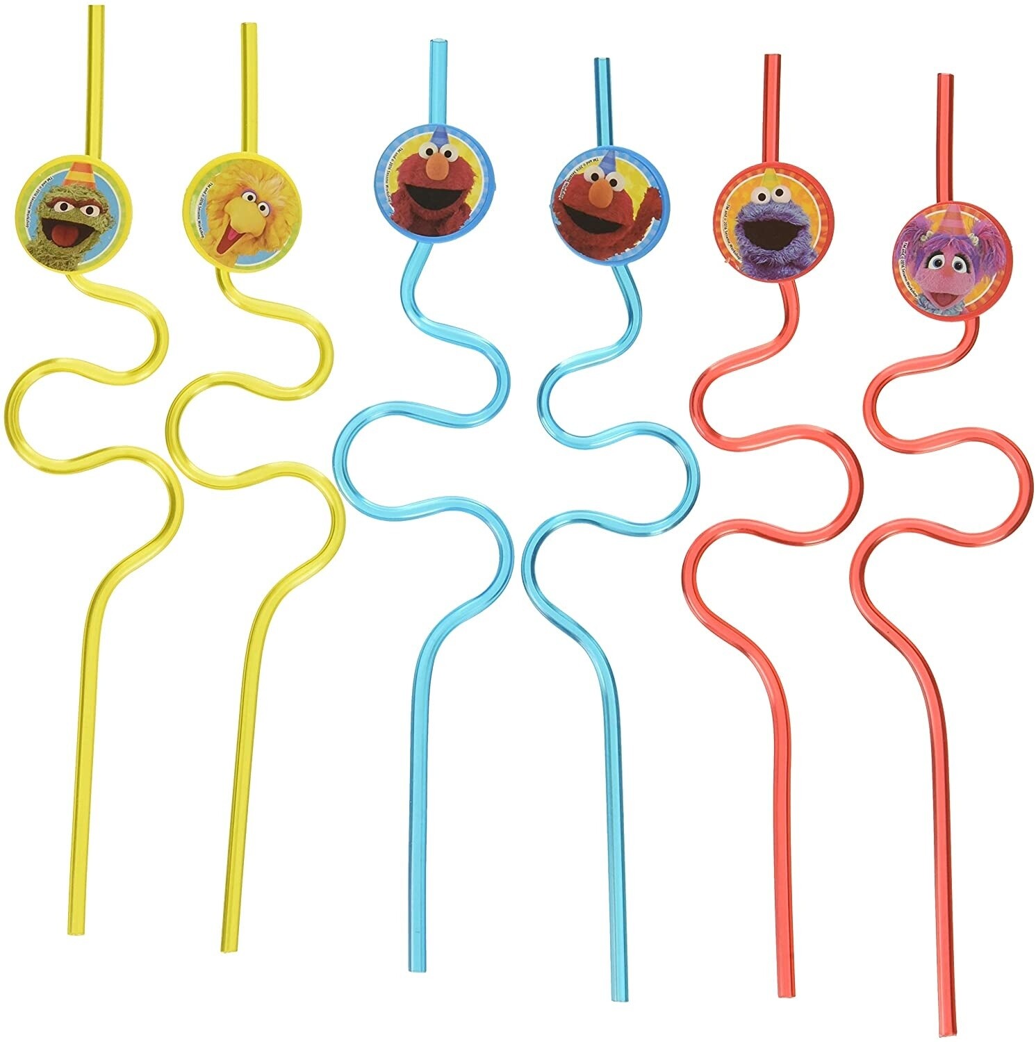Silly Straws - Sesame Street - 12pcs