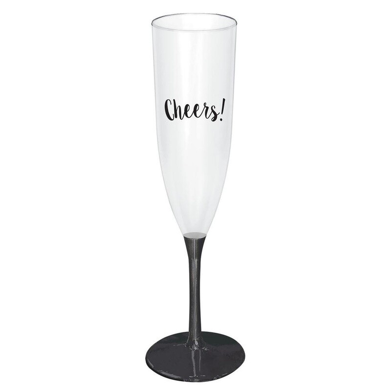 Champagne Flutes - Cheers! - 5oz. - 8pcs