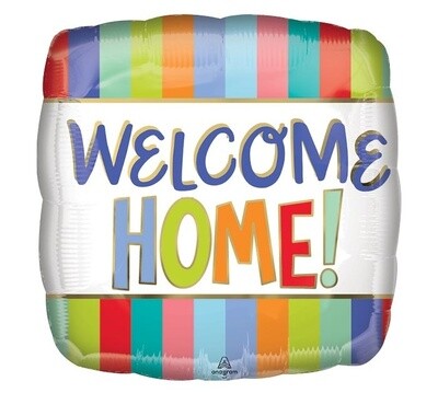 Foil Balloon - Welcome Home Stripes - 18"