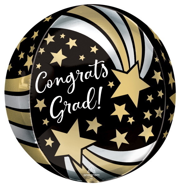 Foil Balloon CONGRATS GRAD STARS 16&quot;