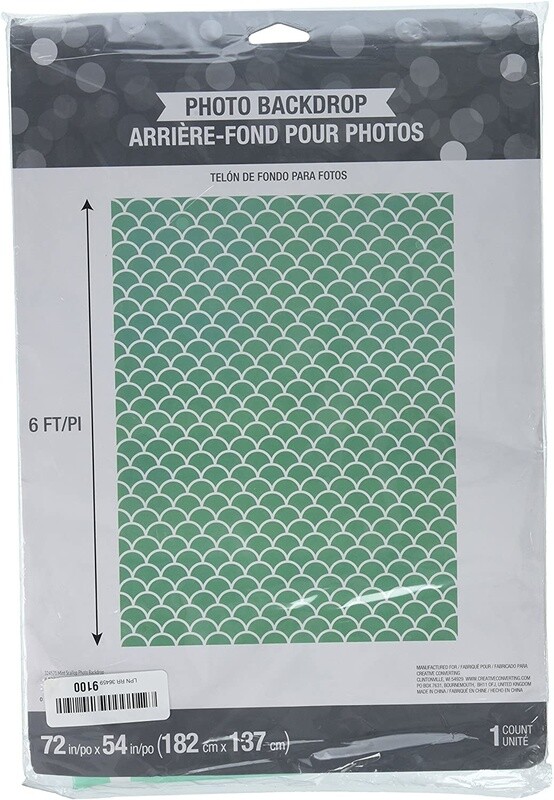 Photo Backdrop - Mint Scallop - 72&quot;x54&quot; - 1pc