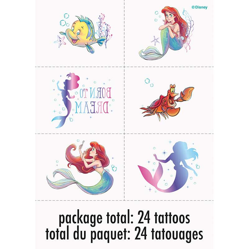 Little Mermaid Tattoos - 24 pk