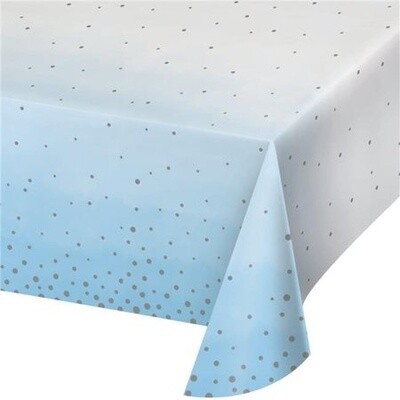 Tablecover - Blue Silver Celebration - Paper - 54&#39;&#39; x 102&#39;&#39;