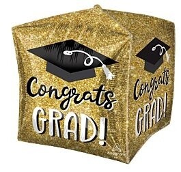 Foil Balloon - Cubez - Congrats Grad - 15&#39;&#39;
