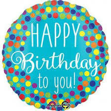 Foil Balloon - HBD to You Dots - 18&quot; - 1pc