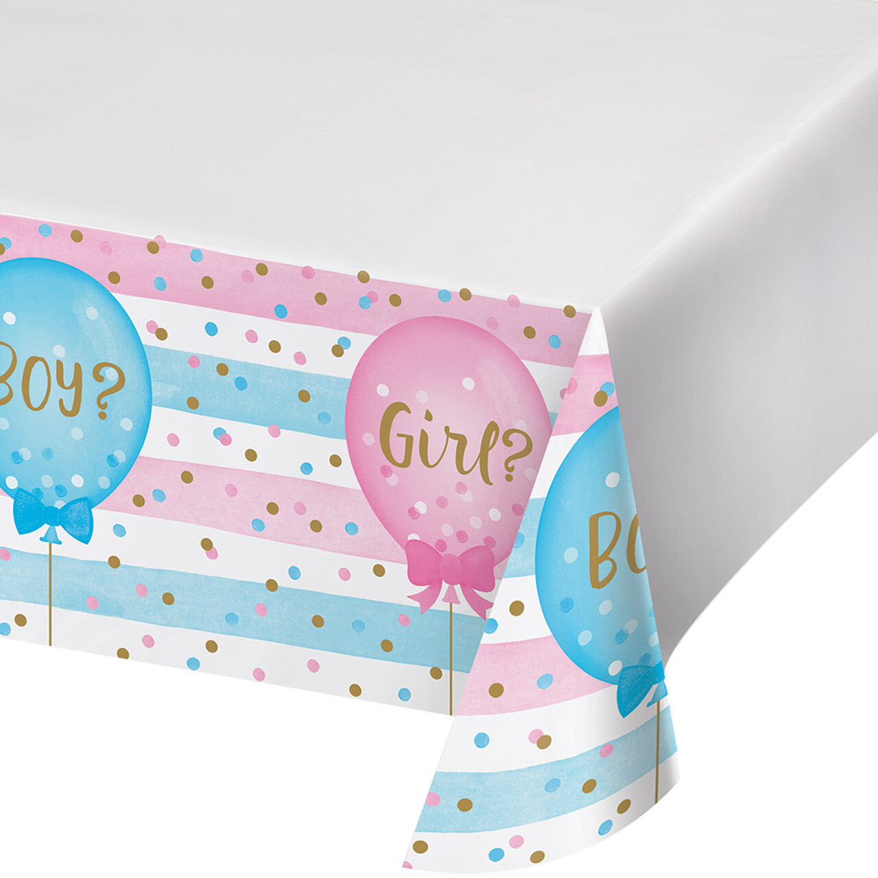 Table Cover - Gender Reveal  Balloons - 54&quot;X 102&quot;