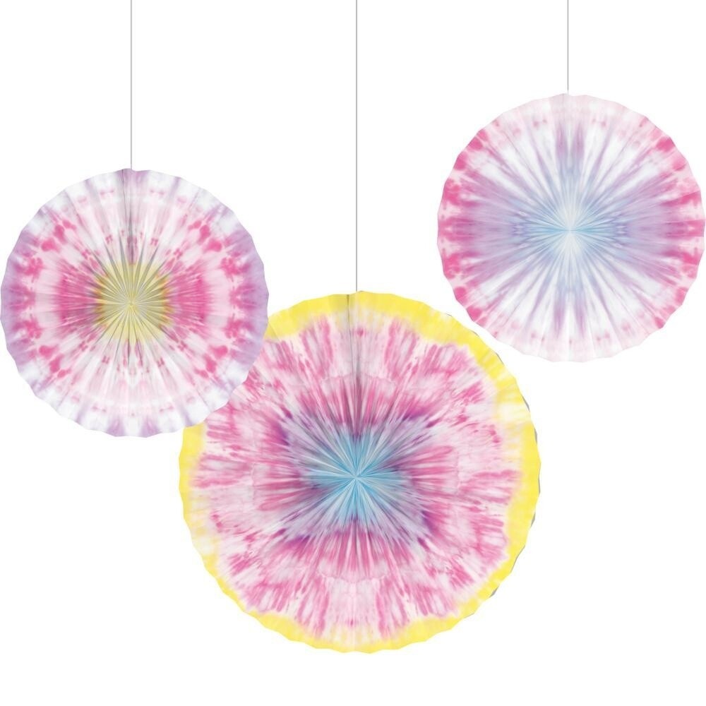 Paper Fans - Tie Dye - 3pcs
