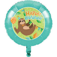 Foil Balloon - Sloth Party - 18&quot;