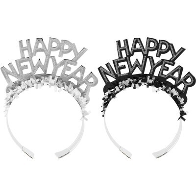 Tiara - Happy New Year - Silver Foil - 1pc