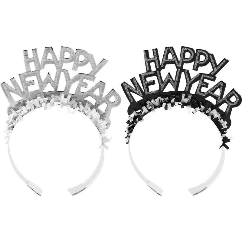 Tiara - Happy New Year - Silver Foil - 1pc