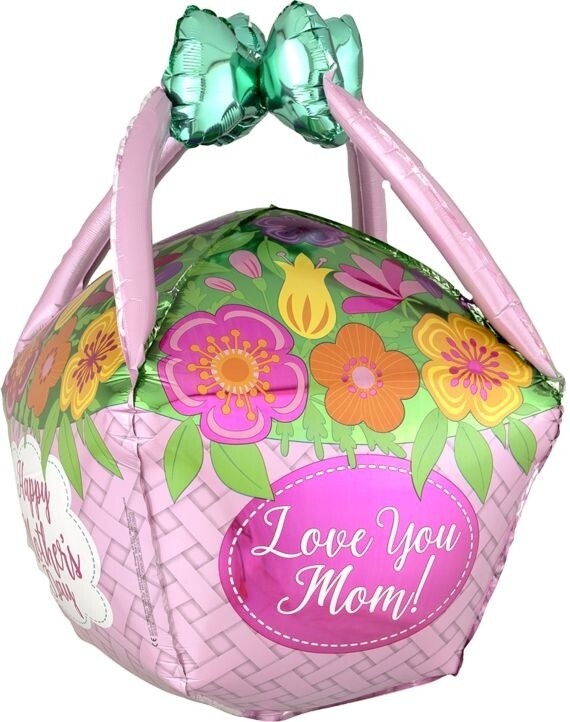 Foil Balloon - Mother&#39;s Day Basket - 27&quot;