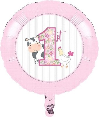 Foil Balloon - Farmhouse Bday Girl - 18&quot;
