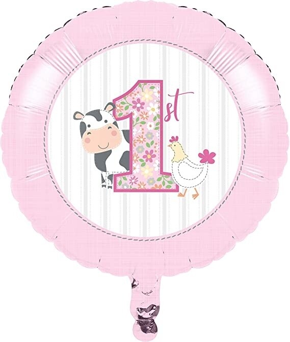 Foil Balloon - Farmhouse Bday Girl - 18&quot;
