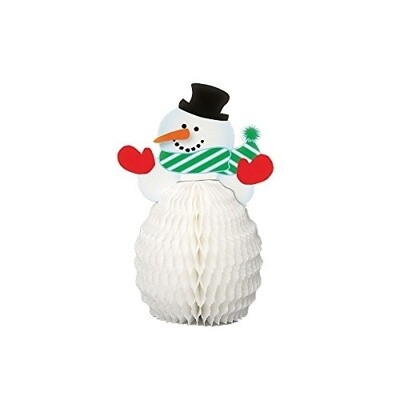 Honeycomb Decorations - Snowman - 6&#39;&#39; - 4pcs