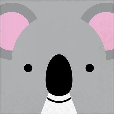 Napkins - LN - Koala Animal Faces - 16pkg - 2ply