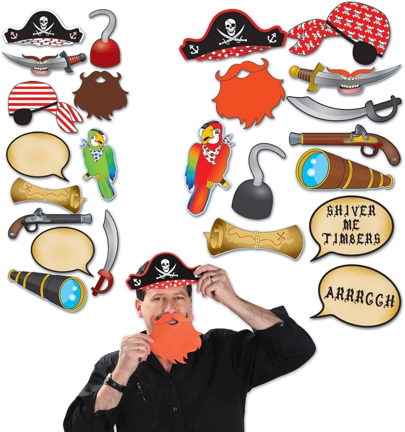 Photo Signs - Pirate - 12pcs