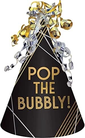 Cone Hat - Pop The Bubbly - 1pc