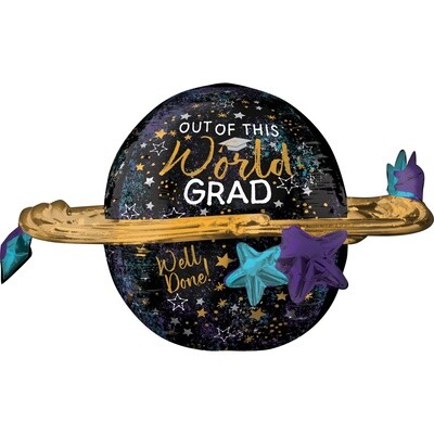 Foil Balloon - Grad - Out of this world - 29&quot;