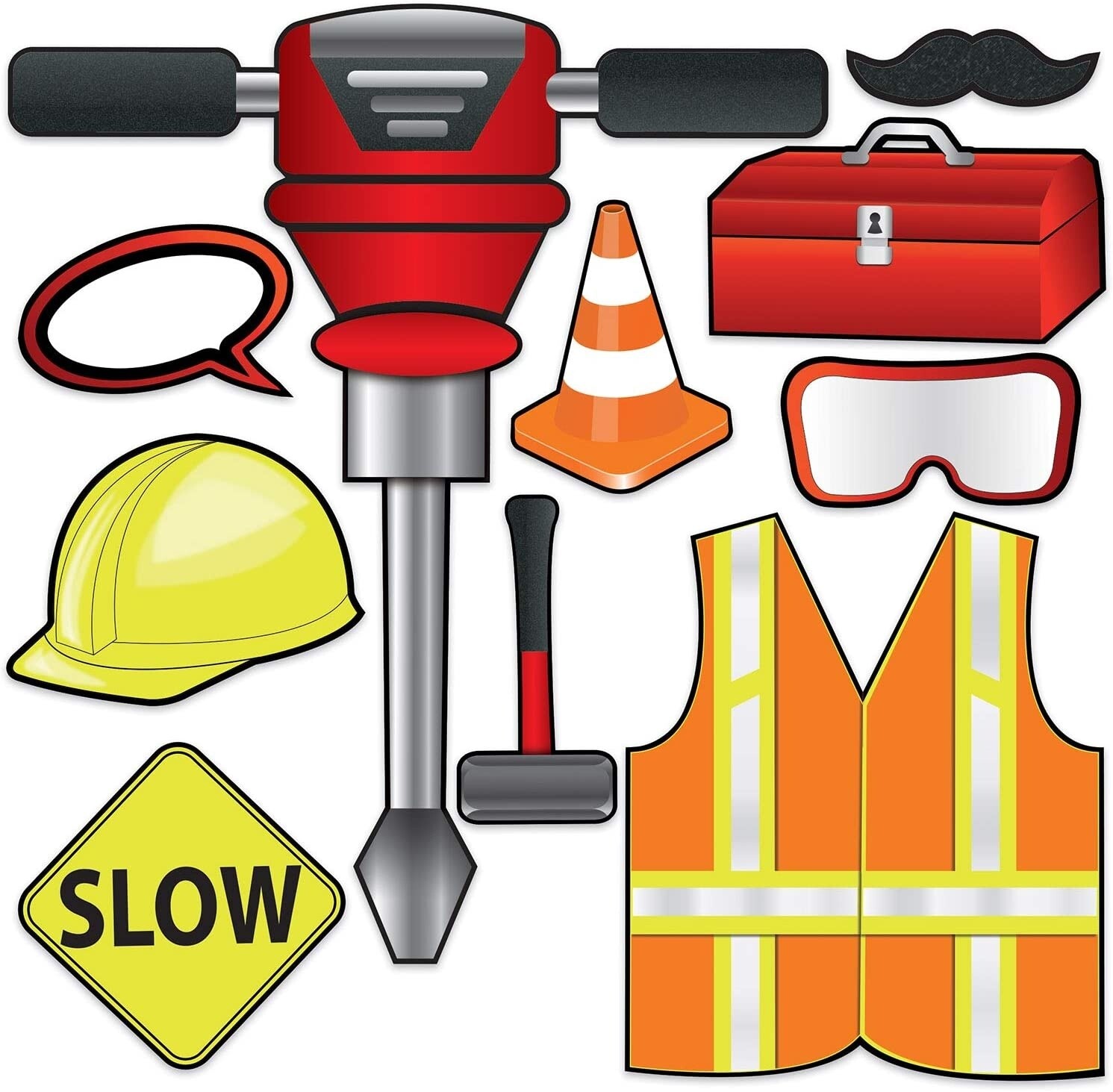 Photo fun Sign - Construction - 10 pk