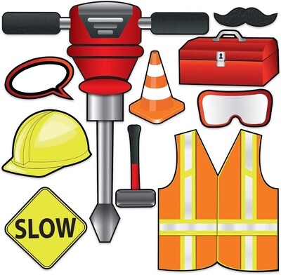 Photo fun Sign - Construction - 10 pk