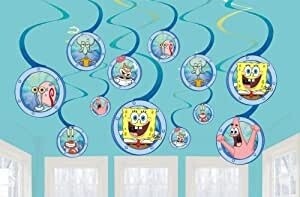 Swirl Decorations - Spongebob - 12pcs