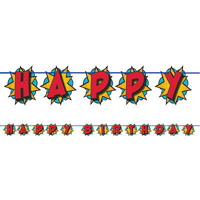 Banner - Superhero Party - 7ftx6&quot; - 1pc