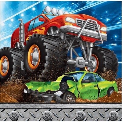 Napkins - Bev - Monster Truck Rally - 16pk