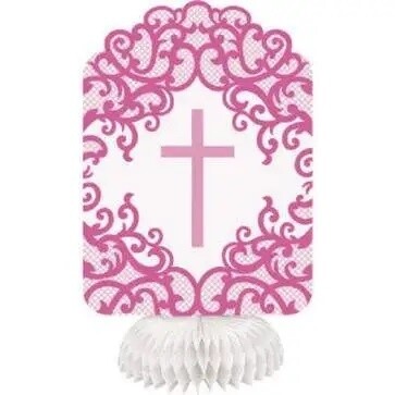 Centerpieces - Pink Cross - 3 PCS