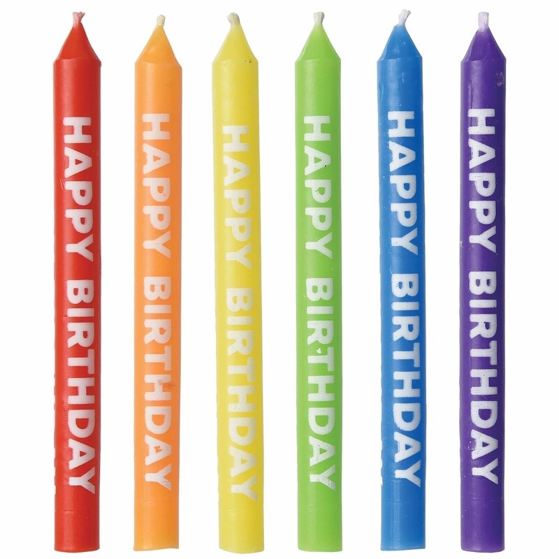 Candles - Birthday - Rainbow - 12 PK