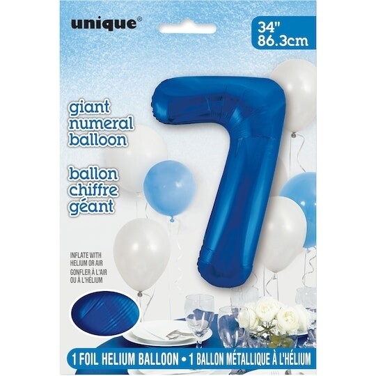 Foil Balloon - Royal Blue #7 - 34&quot;