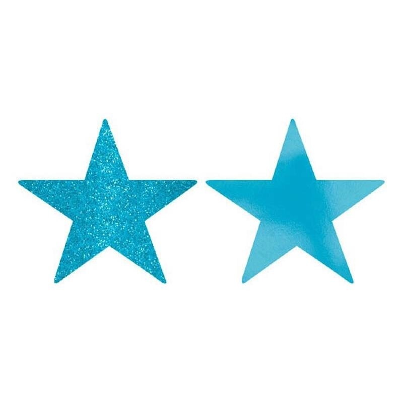 Star Cutouts - Caribbean Blue - 5&quot; - 5pcs