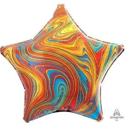 Foil Balloon - Multi Color Marble - 18&quot;