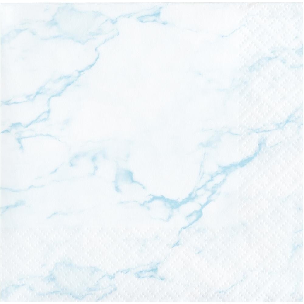 Napkins - Bev - Blue Marble - 2 ply - 16 pk