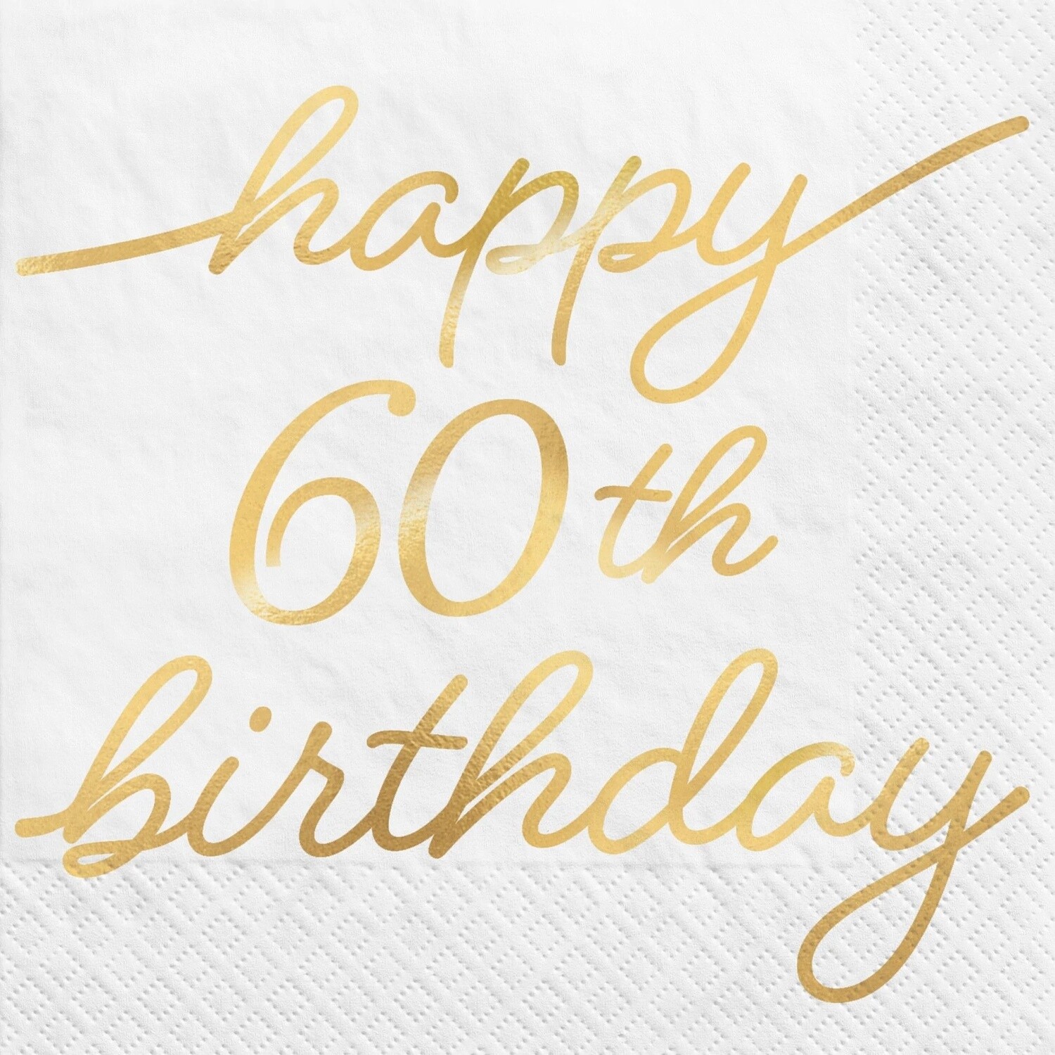 Napkins Bev Golden Age -60th Birthday