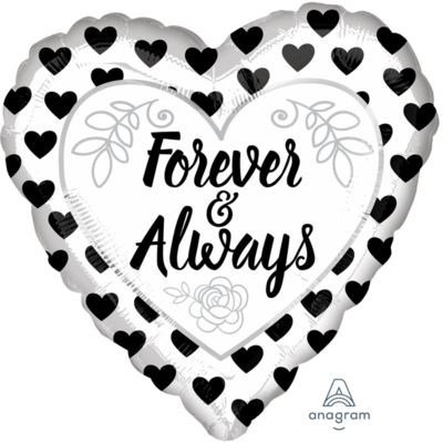 Foil Balloon - Forever &amp; Always - 17&quot; - 1 pcs