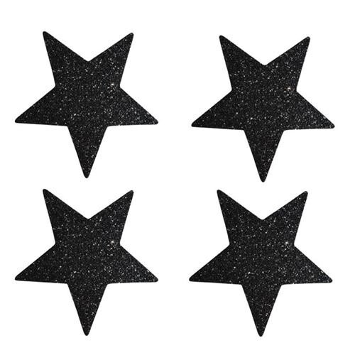 Star Cutouts - Black - 5&quot; - 5 pcs