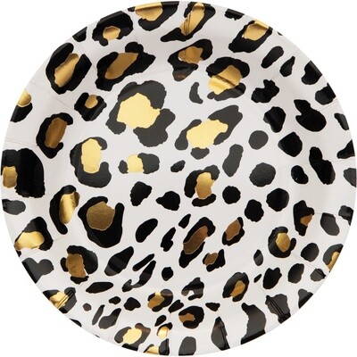 Plates - Bev - Leopard - 7&quot; - 8 pcs