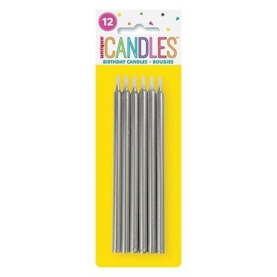 Candle - Silver - 12 pcs