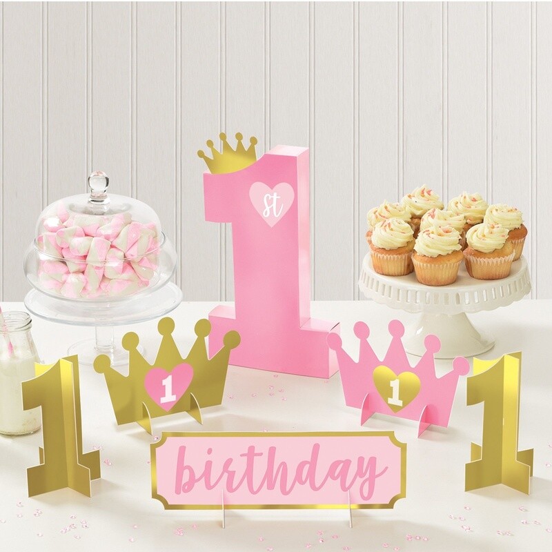 Table Centerpiece Decorating Kit- 1st Birthday Girl