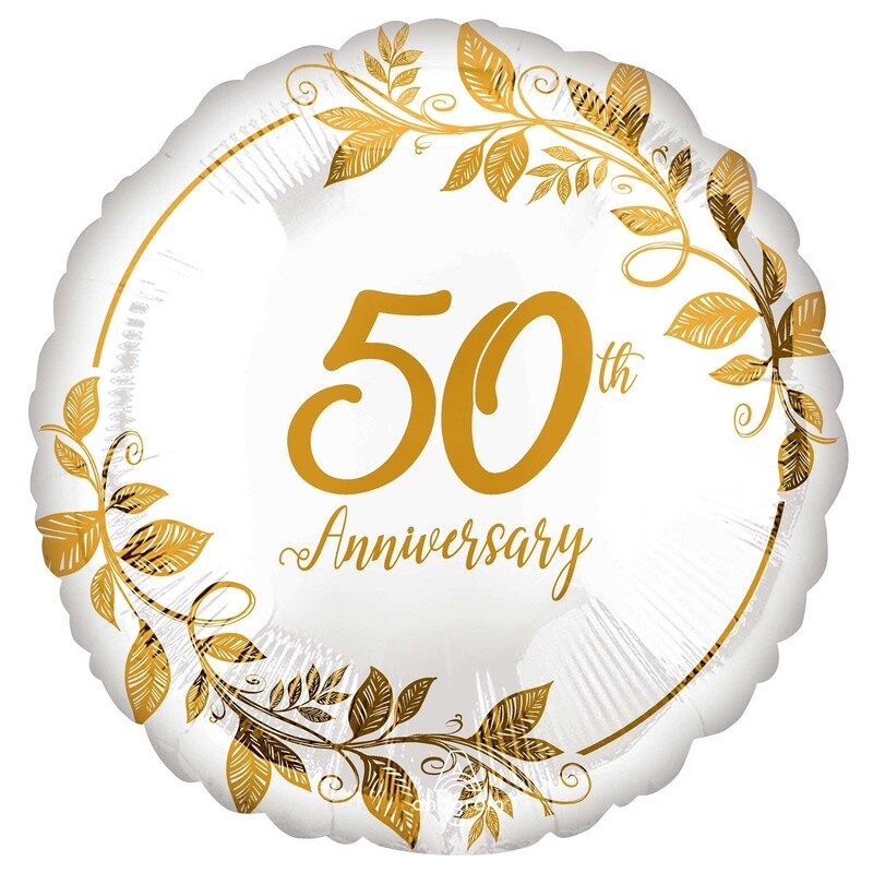 Foil Balloon - 50th Anniversary - 18&quot;