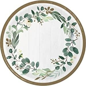 Plates - DN - Eucalyptus Greens  -   10&quot; -  8 pcs
