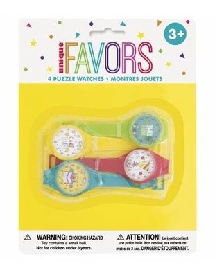 Favors - Puzzles Watches -  4pkg