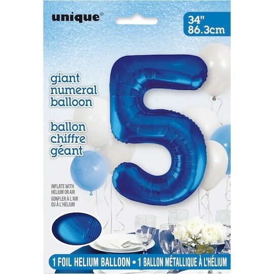 Foil Balloon - Royal Blue #5 - 34&quot;