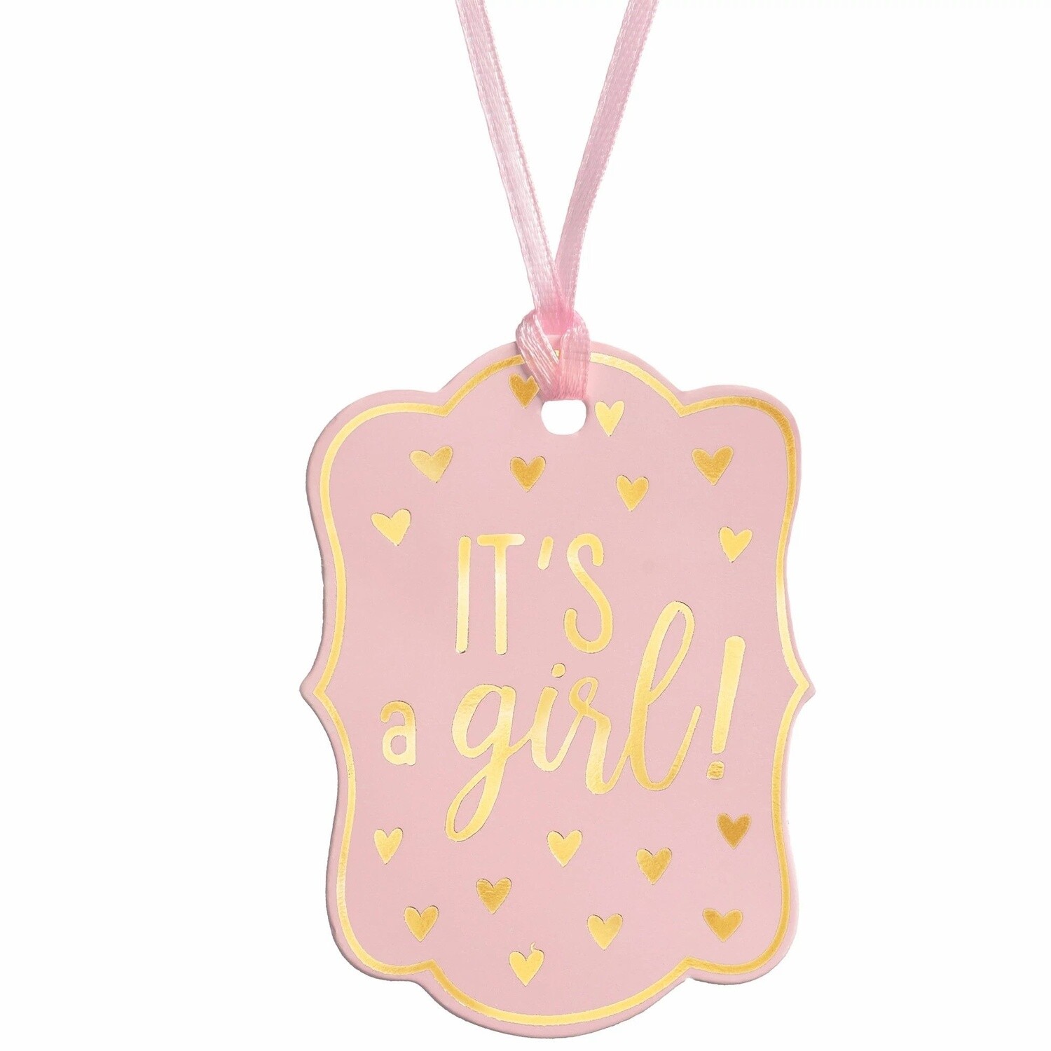 Tags - Pink baby Shower - 25 pcs