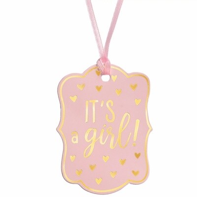Tags - Pink baby Shower - 25 pcs