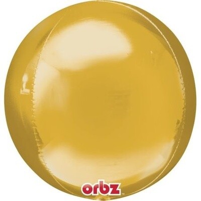 Foil Balloon - Orbz - Gold  - 15&quot;