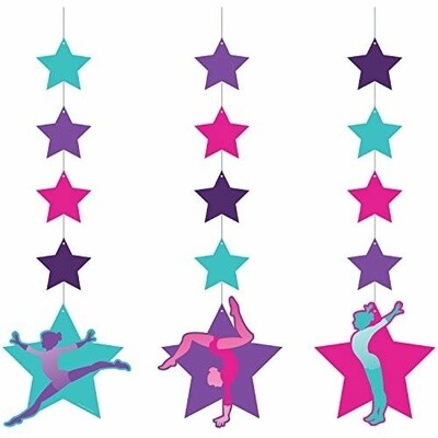 Hanging Cutouts - Gymnastics Party - 36&quot; - 3pcs