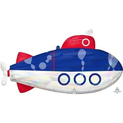 Foil Balloon Super Shape - Iridescent Submarine - 34&quot;